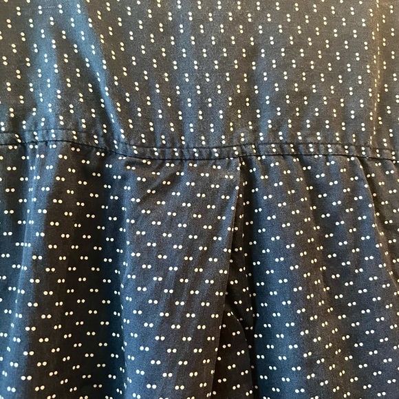 Jach’s girlfriend navy spot cap sleeve tencel button down - Picture 6 of 6